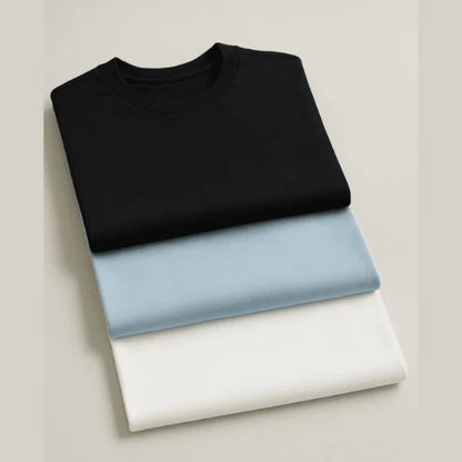 Essential T-Shirt Trio — 3 T-Shirt Premium in Cotone