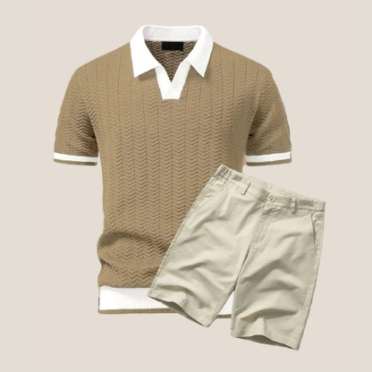 Riviera Knit Polo Set — Polo + Bermuda Premium