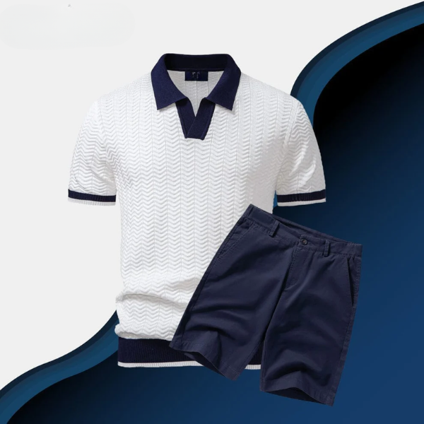 Riviera Knit Polo Set — Polo + Bermuda Premium